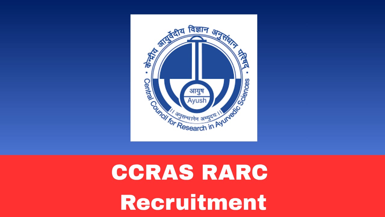 CCRAS RARC Dimapur Recruitment 2026 | JRF Walk-in-Interview