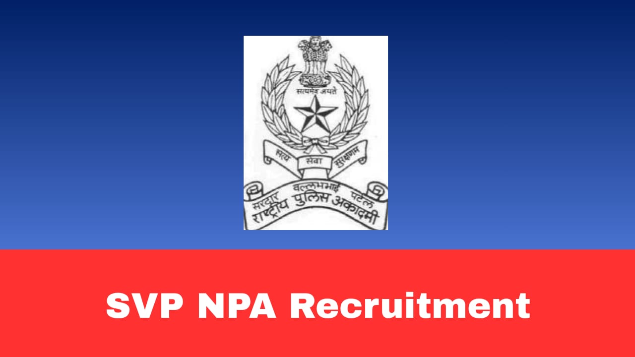 SVP NPA Sports Coach Recruitment 2026 Walk-in Interview for Multiple Coach Posts